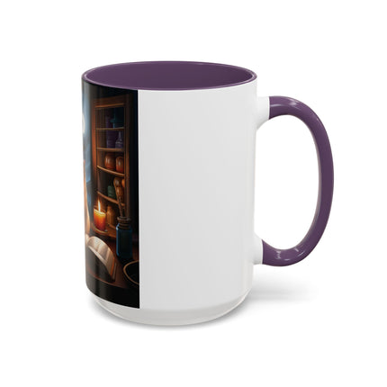 Magical Cats Accent Mug – 15oz – Cozy Gift for Cat & Book Lovers