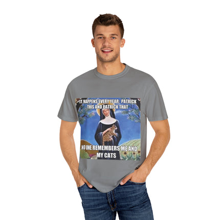 Funny Cat Lover T-Shirt – ‘No One Remembers Me & My Cats’