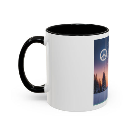 Coffee Mug — "All I Want for Christmas Is Peace" Holiday Peaceful Winter Scene