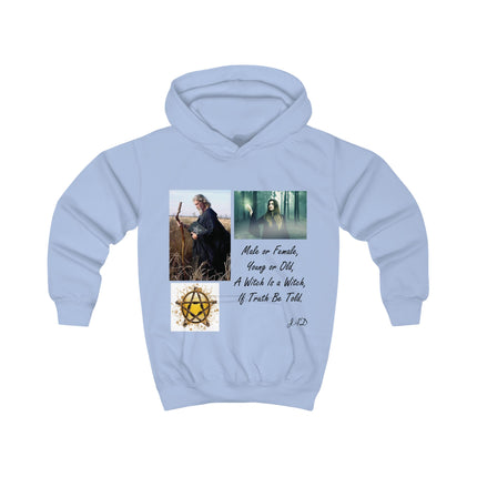 Kids Hoodie — Witchy Forest Quote Design