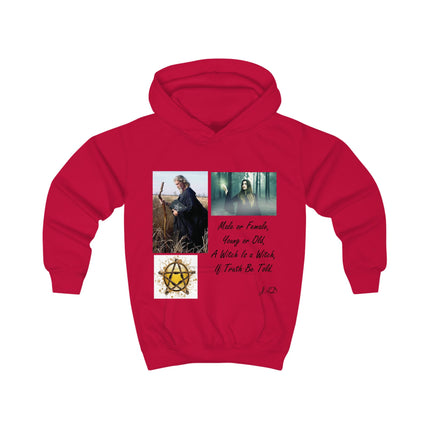 Kids Hoodie — Witchy Forest Quote Design