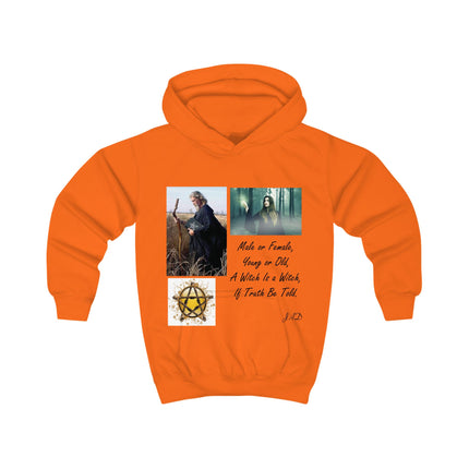 Kids Hoodie — Witchy Forest Quote Design