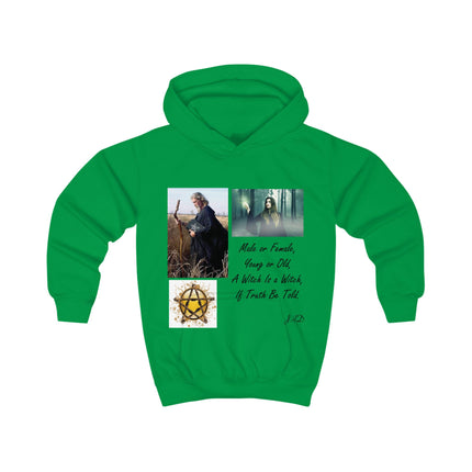 Kids Hoodie — Witchy Forest Quote Design