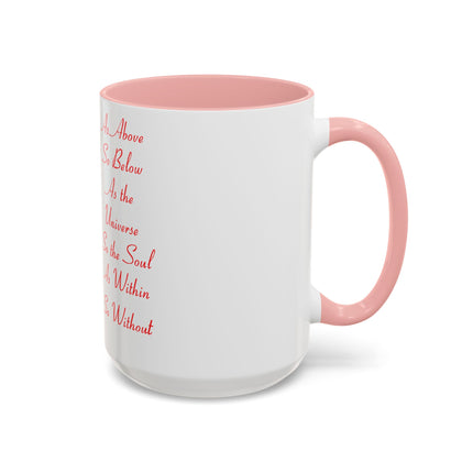 Mystical Accent Mug – “As Above So Below” Wiccan Design, 15oz