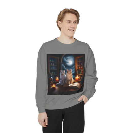 Cozy Cat Sweatshirt – Magical Workshop Design – Unisex Apparel