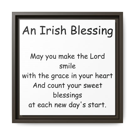 Canvas Wall Art — “An Irish Blessing” Framed Matte Print