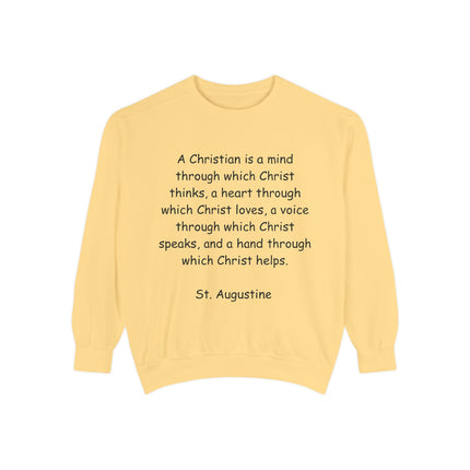 Inspirational Christian Quote Sweatshirt - Unisex Garment-Dyed