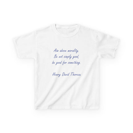 Inspirational Kids Tee - 'Aim Above Morality' - Be Good for Something
