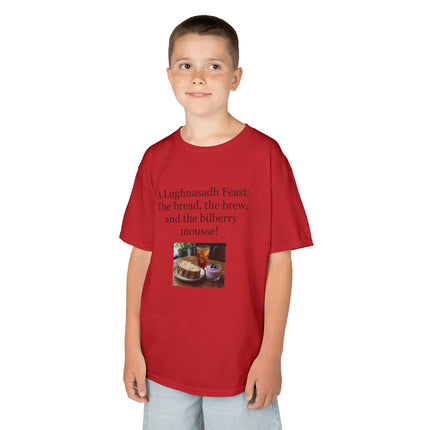 Lughnasadh  Kids Tee — “A Lughnasadh Feast: The bread, the brew, and the bilberry mousse!”