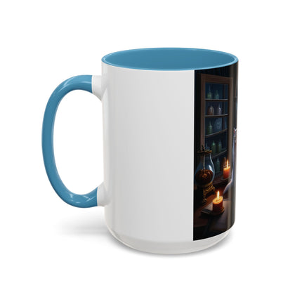 Magical Cats Accent Mug – 15oz – Cozy Gift for Cat & Book Lovers