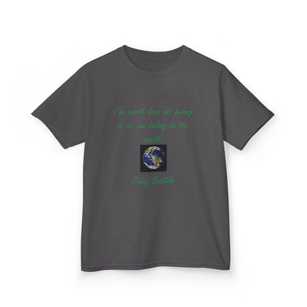 Kids Tee – “We Belong to the Earth” Quote – Eco-Friendly