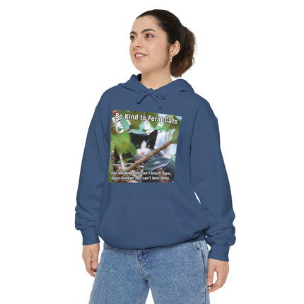 Hoodie — "Be Kind to Feral Cats" Rescue Cat Graphic Hoodie