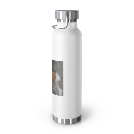 22oz Copper Thermos – Cat Dad Quote – Travel Bottle