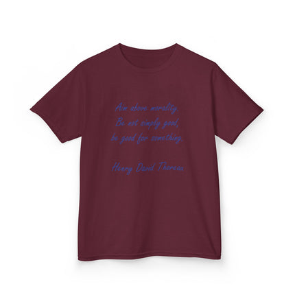 Inspirational Kids Tee - 'Aim Above Morality' - Be Good for Something