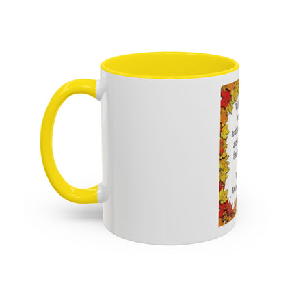 Autumn Leaves Quote Mug — William Wordsworth Fall Coffee Cup (11/15oz)