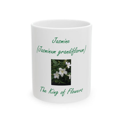 Jasmine Botanical Mug — "The King of Flowers" 11oz/15oz Ceramic