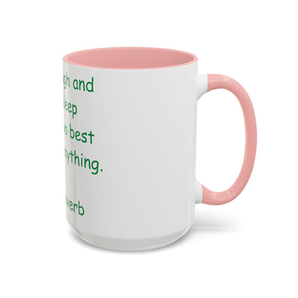 Irish Proverb Mug – “Laugh & Sleep” – 15oz Ceramic Drinkware