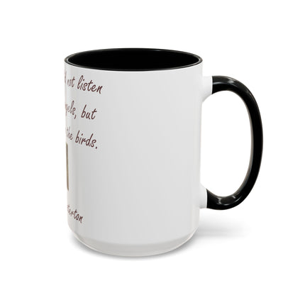 15oz Accent Ceramic Mug – Tribute to Saint Francis – Nature Lover Gift