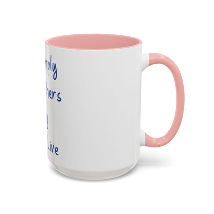 Live Simply Accent Mug – 15oz Ceramic Cup for Mindful Living
