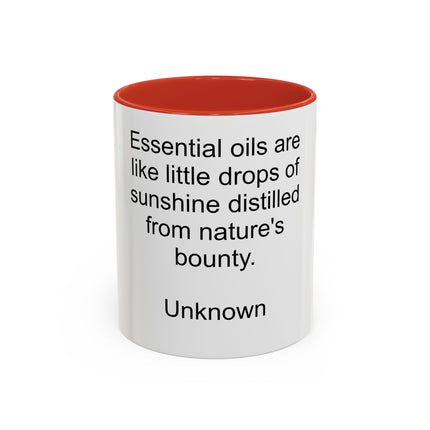 Essential Oils Quote Coffee Mug — “Essential oils are like little drops of sunshine...”
