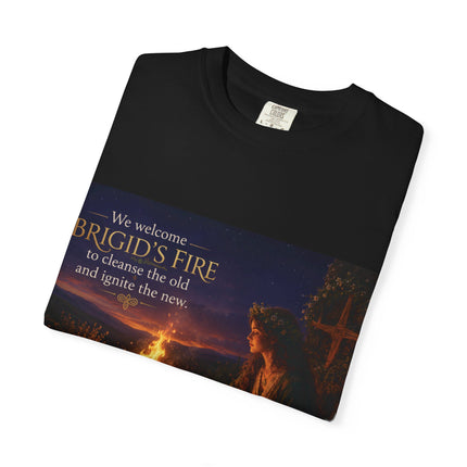 Brigid's Fire Festival T-Shirt — Celtic Imbolc Bonfire Design