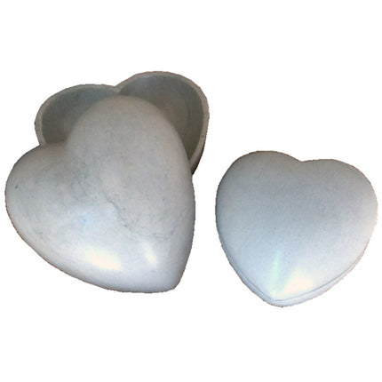 White Soapstone Heart Box-0