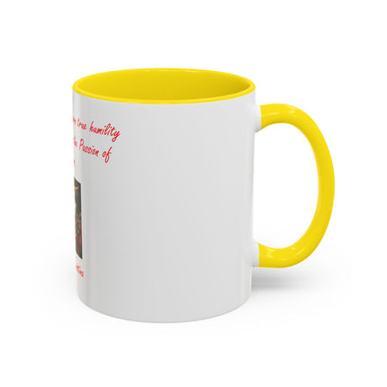 Saint Faustina Coffee Mug — 'Reflect on the Passion of Jesus' Religious Accent Mug