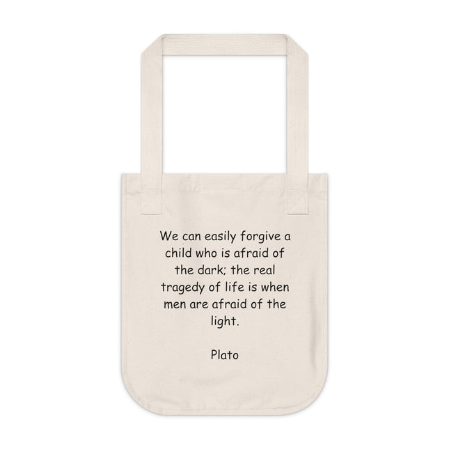 Organic Canvas Tote – Plato Quote | Eco-Friendly Inspiration