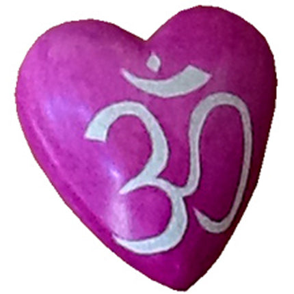 Soapstone Heart w/ Etched Om Symbol-2