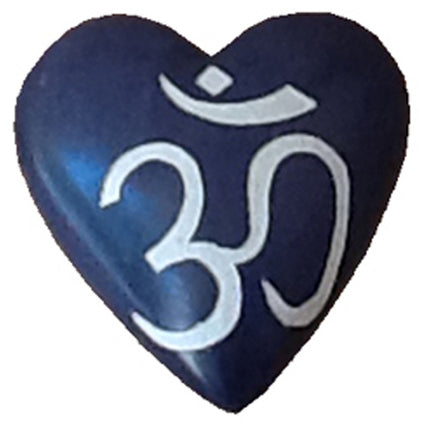 Soapstone Heart w/ Etched Om Symbol-3