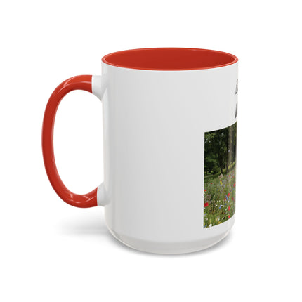 Bloom Wildly Floral Accent Coffee Mug — Inspirational Garden Photo 11/15oz