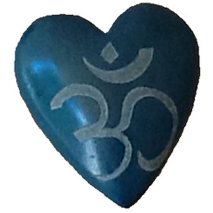 Soapstone Heart w/ Etched Om Symbol-4