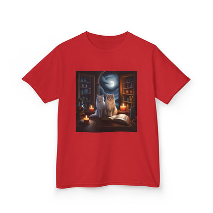 Mystical Cats Kids Tee – Heavy Cotton – Whimsical Animal Design