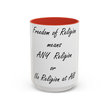 Freedom of Religion Mug – 15oz Ceramic Accent Cup for All Beliefs