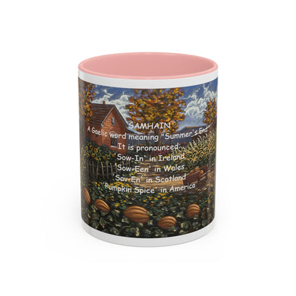 Samhain Pumpkin Spice Accent Coffee Mug — Autumn Harvest 11/15oz
