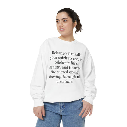 Beltane Quote Sweatshirt – "Beltane’s fire calls your spirit to rise"