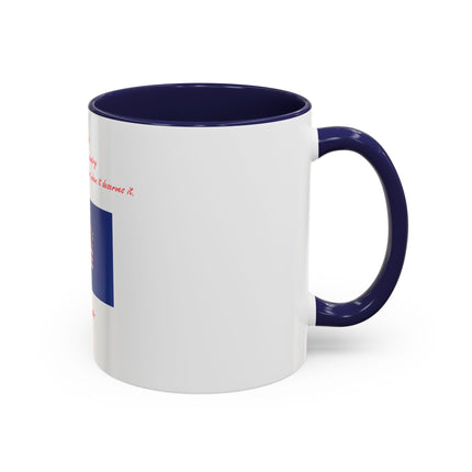 American Flag Accent Coffee Mug — Patriotic Quote by Mark Twain, 11/15oz