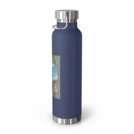 St. Gertrude of Nivelles Copper Vacuum Bottle — Patron Saint of Cats & Gardeners, “Original Crazy Cat Lady” 22oz