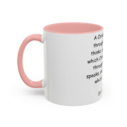 Inspirational St. Augustine Coffee Mug - Colored Accent - Perfect Gift for Christians - 11oz