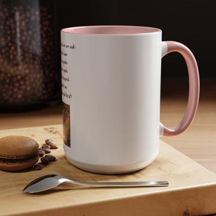 Owl Poem Accent Coffee Mug – Rustic Wildlife Quote Mug (11/15oz)
