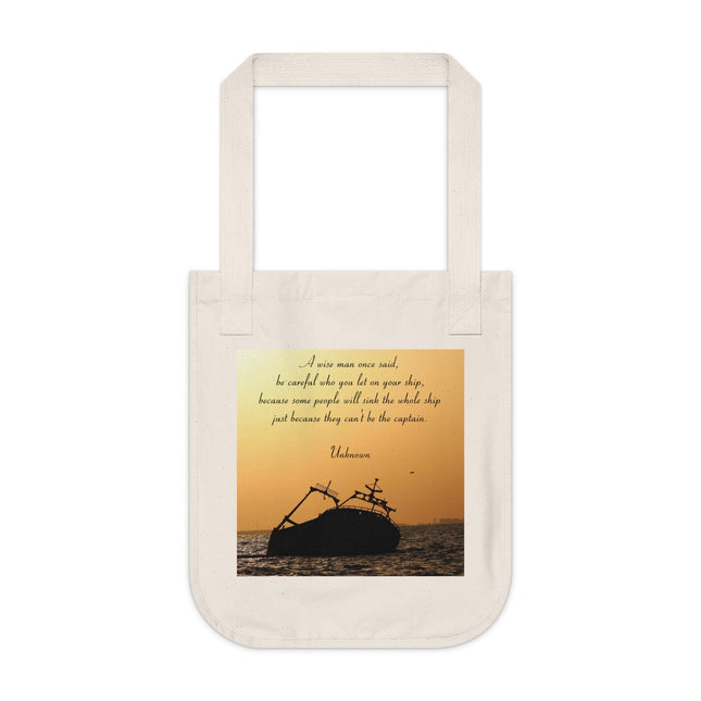 Inspirational Quote Organic Canvas Tote Bag - Eco-Friendly Shopper