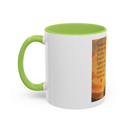 Sunshine Hug Coffee Mug — "Sometimes all you need is a hug..." Inspirational Ceramic Mug (11/15oz)
