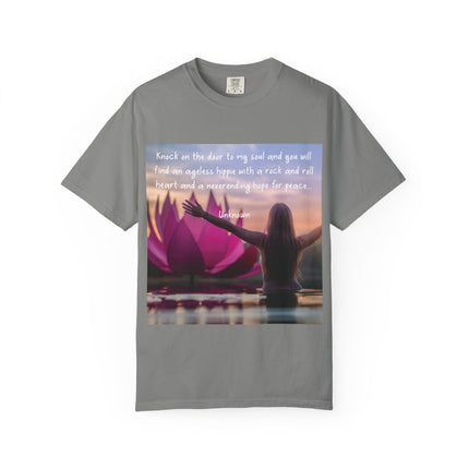 Inspirational Unisex Garment-Dyed T-shirt for Peace Lovers