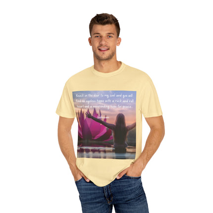 Inspirational Unisex Garment-Dyed T-shirt for Peace Lovers