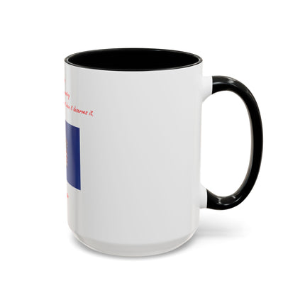 American Flag Accent Coffee Mug — Patriotic Quote by Mark Twain, 11/15oz