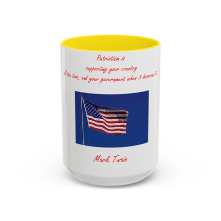 Mark Twain Quote Mug – 15oz Patriotic Accent Mug