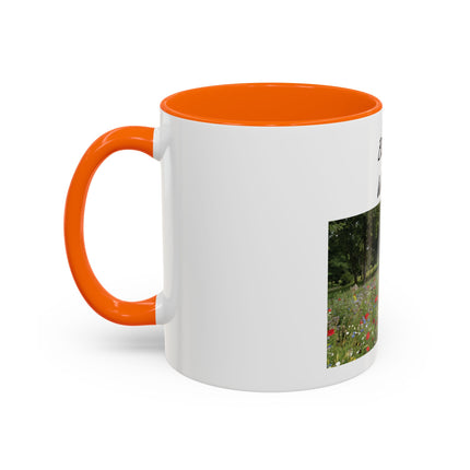 Bloom Wildly Floral Accent Coffee Mug — Inspirational Garden Photo 11/15oz