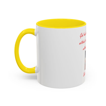 St. Augustine Quote Crucifixion Coffee Mug — “God had one Son on earth without sin, but never one without suffering.” (11/15 oz)