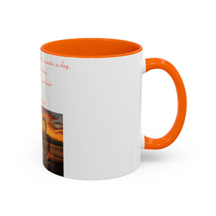 Zen Quote Accent Mug – 11oz Ceramic Cup for Meditation Lovers
