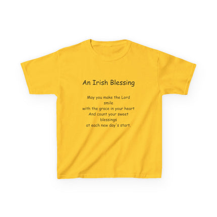 Kids Irish Blessing Tee - Inspirational Kids Cotton Shirt